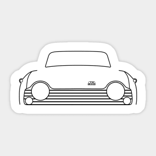 Triumph TR250 classic car outline graphic (black) Sticker